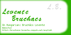 levente bruchacs business card